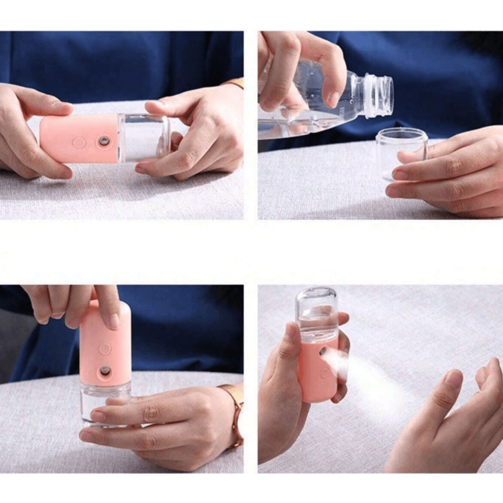 GlowMist Brumisateur Visage Nano Hydratant Rechargeable USB